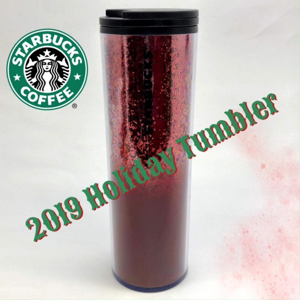 NWT Starbucks Holiday 19 Glitter Ombre Tumbler